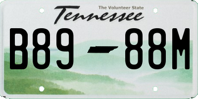 TN license plate B8988M
