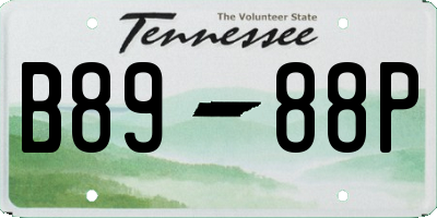 TN license plate B8988P