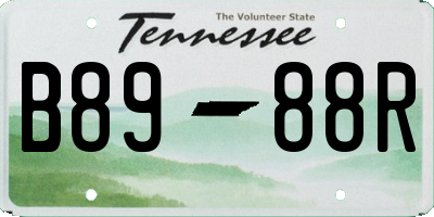 TN license plate B8988R