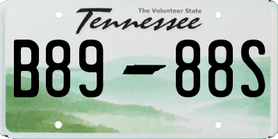 TN license plate B8988S