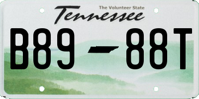 TN license plate B8988T