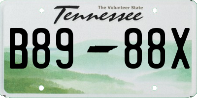 TN license plate B8988X