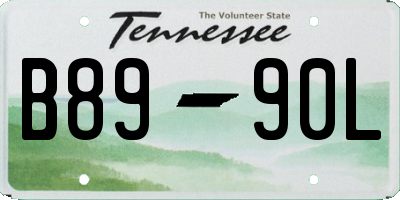 TN license plate B8990L