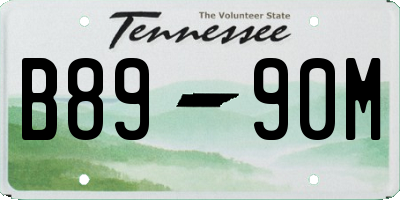 TN license plate B8990M