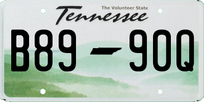 TN license plate B8990Q