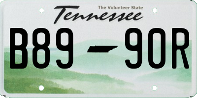 TN license plate B8990R