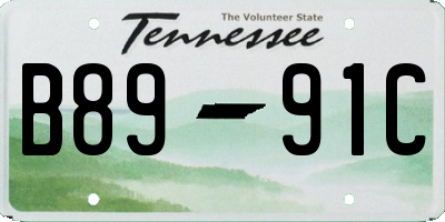 TN license plate B8991C