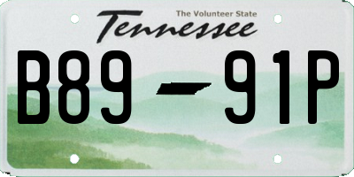 TN license plate B8991P