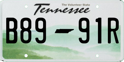 TN license plate B8991R