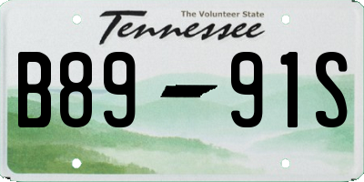 TN license plate B8991S