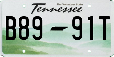 TN license plate B8991T