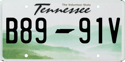 TN license plate B8991V
