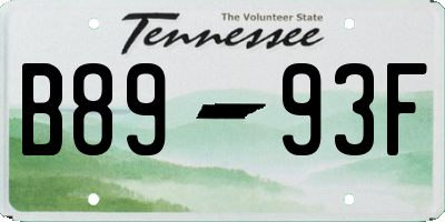 TN license plate B8993F