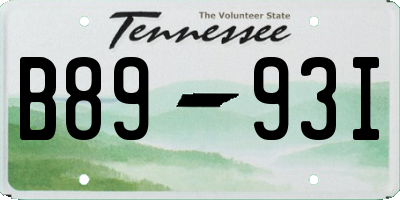 TN license plate B8993I