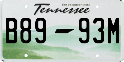TN license plate B8993M