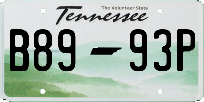 TN license plate B8993P