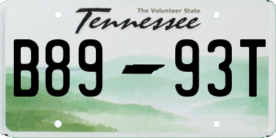 TN license plate B8993T
