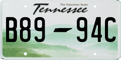TN license plate B8994C