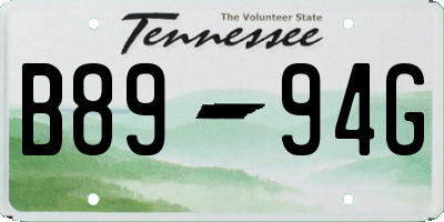 TN license plate B8994G