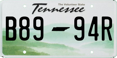 TN license plate B8994R