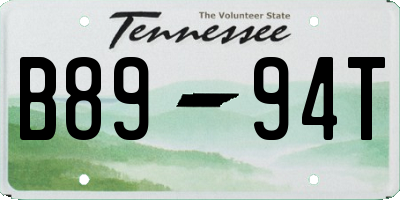 TN license plate B8994T
