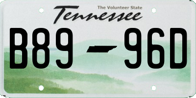 TN license plate B8996D