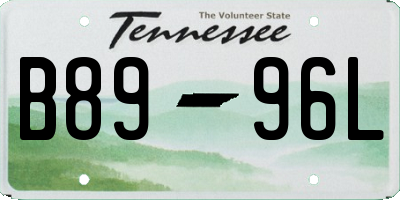 TN license plate B8996L