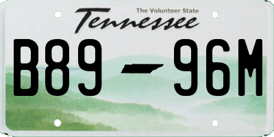 TN license plate B8996M