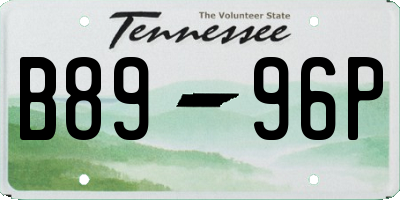 TN license plate B8996P