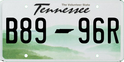TN license plate B8996R