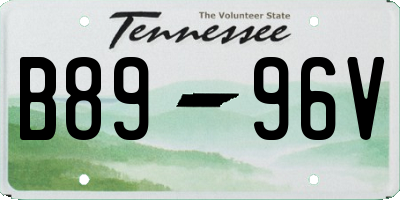 TN license plate B8996V