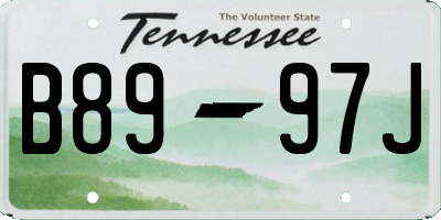 TN license plate B8997J