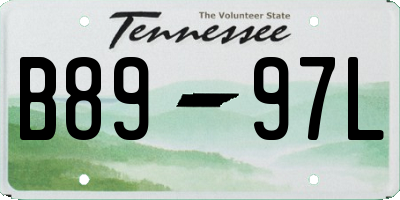 TN license plate B8997L