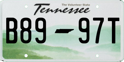 TN license plate B8997T