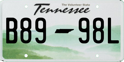 TN license plate B8998L