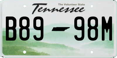 TN license plate B8998M