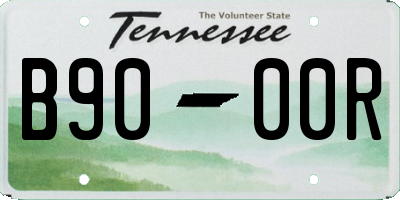 TN license plate B9000R