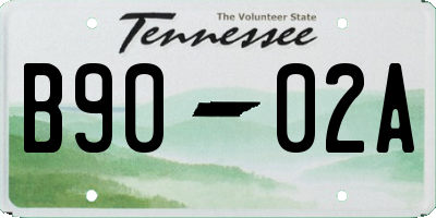 TN license plate B9002A