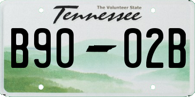 TN license plate B9002B
