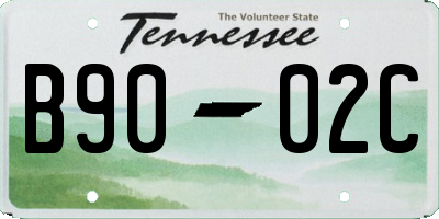 TN license plate B9002C