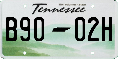 TN license plate B9002H