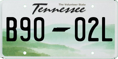TN license plate B9002L