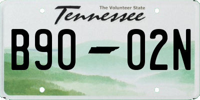 TN license plate B9002N
