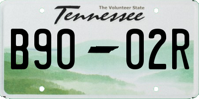 TN license plate B9002R