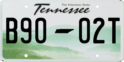 TN license plate B9002T