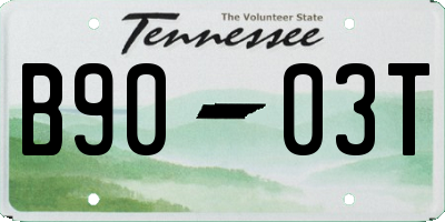 TN license plate B9003T