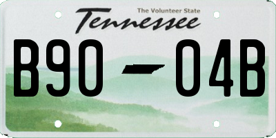 TN license plate B9004B