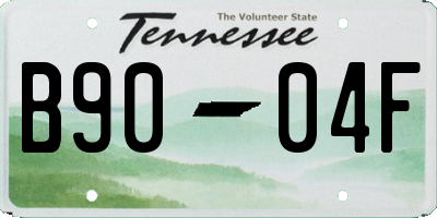 TN license plate B9004F