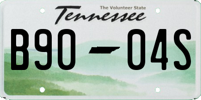 TN license plate B9004S