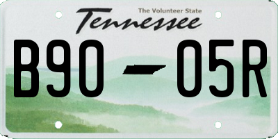 TN license plate B9005R